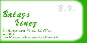 balazs vincz business card